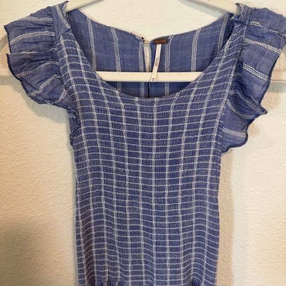 Free People Chambray Butterflies Midi Dress (XS) - Picture 3 of 5